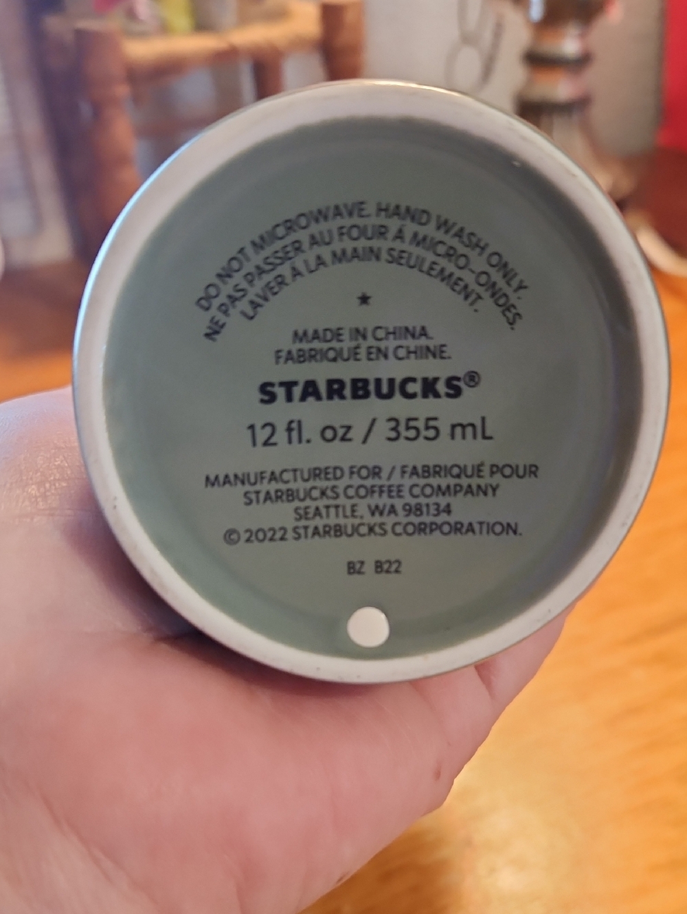 Starbucks Silver & Sage Ceramic Travel Mug - Picture 6 of 7